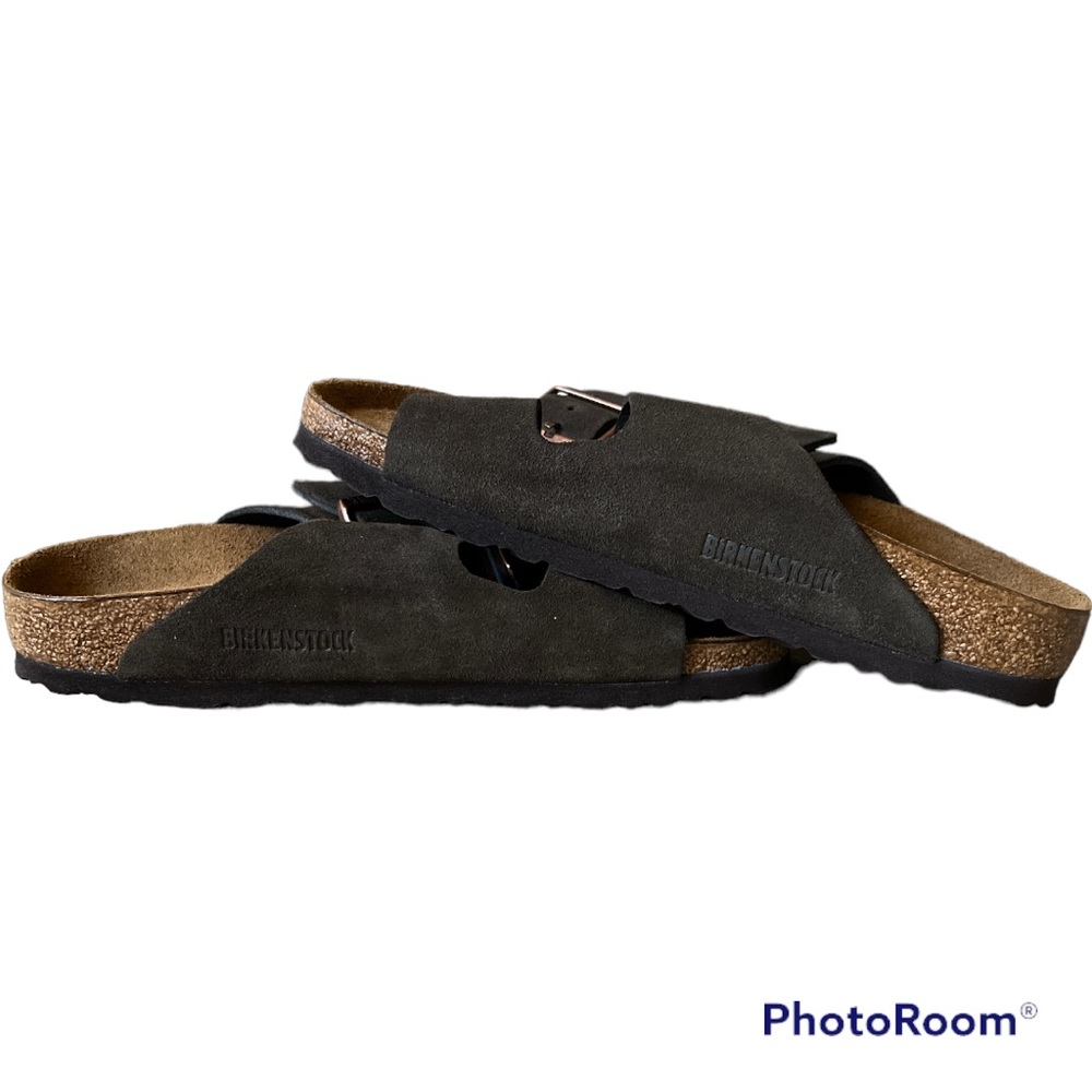 Birkenstock Arizona Soft Footbed Mocha Suede Leather 38 7 7.5 New NWOT - Picture 2 of 8